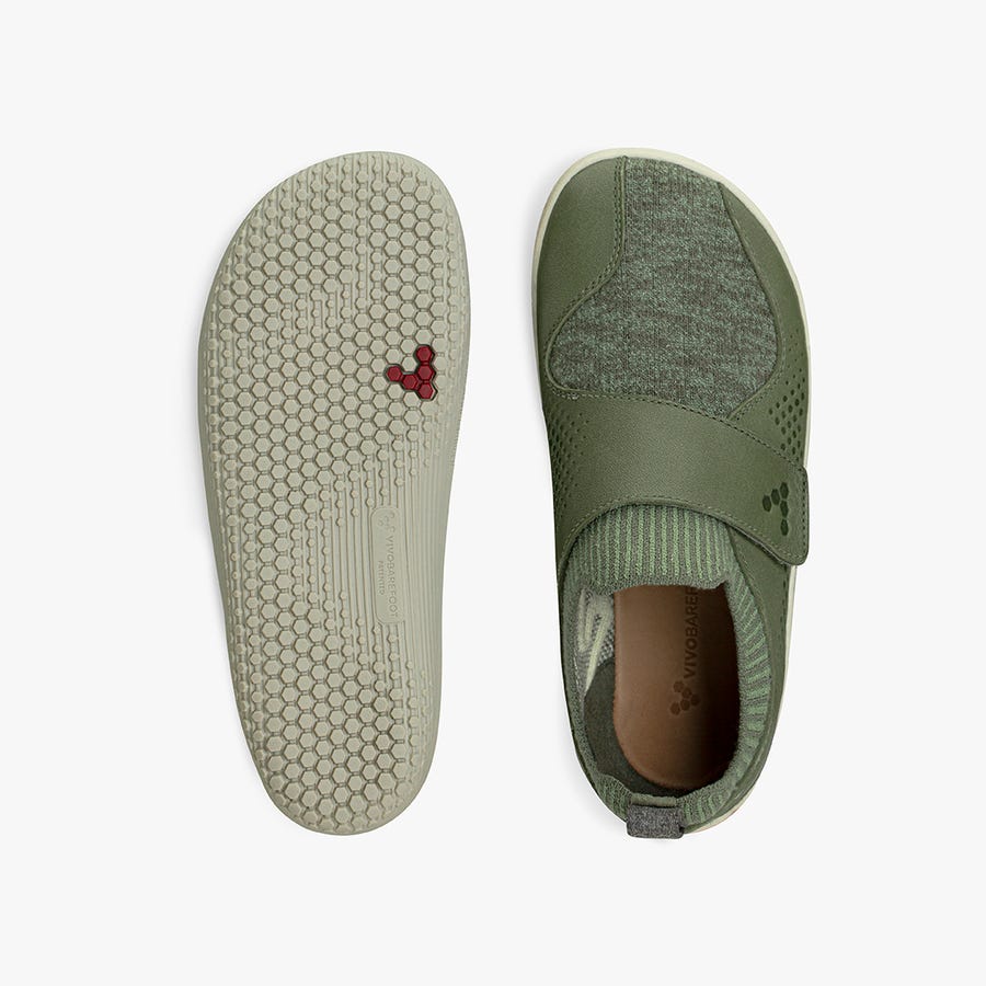 Green Kids' Vivobarefoot Primus Knit Wool Hiking Shoes | Philippines 0214YXFU